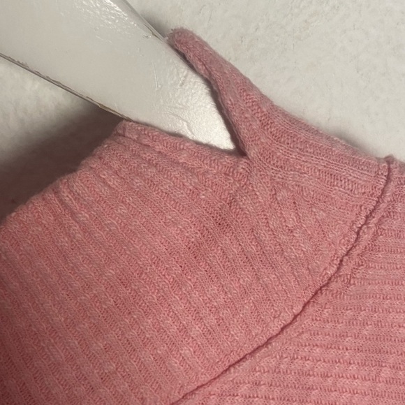 Free People Casey Tunic Heart Haze Women’s Large Knit Sweater Ribbed Mock Neck - Picture 9 of 9